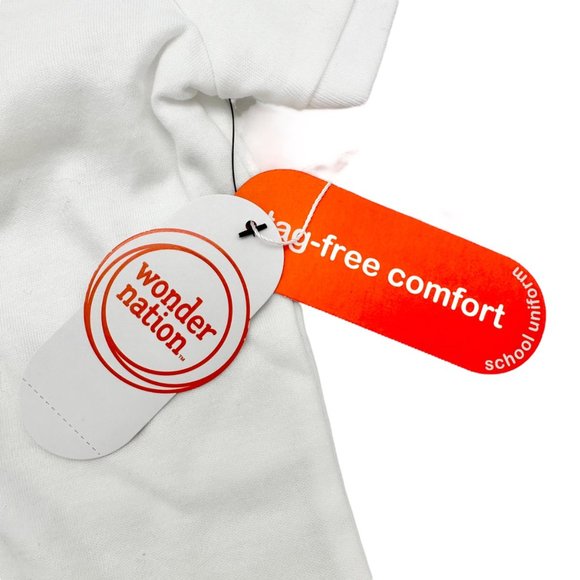 Wonder Nation Girls Uniform Short Sleeve Polo-style White XS Tagless Comfort NEW - Picture 8 of 9